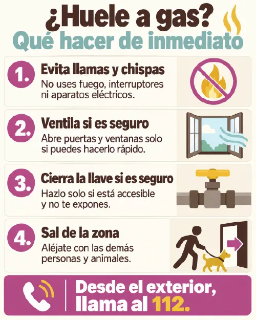 fuga de gas en casa